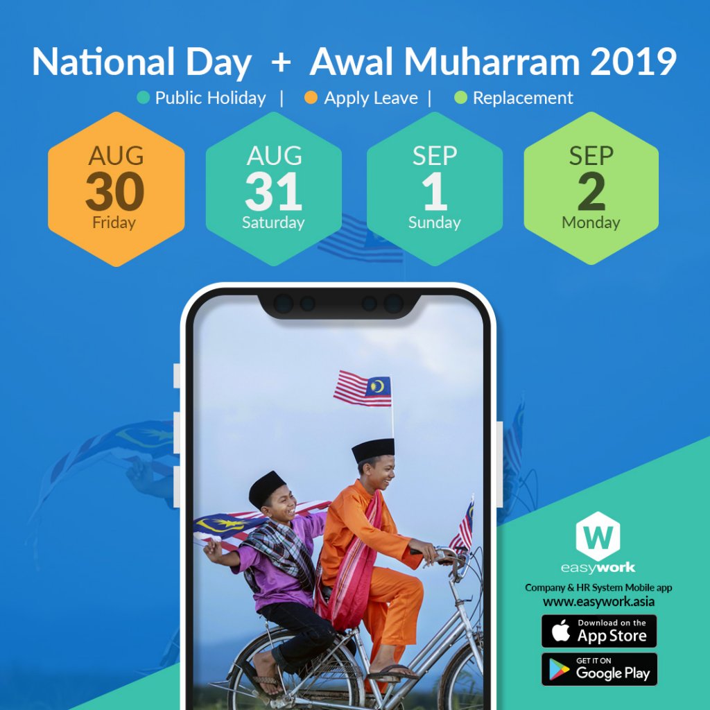 long Malaysia holidays during Aug and Sep 2019