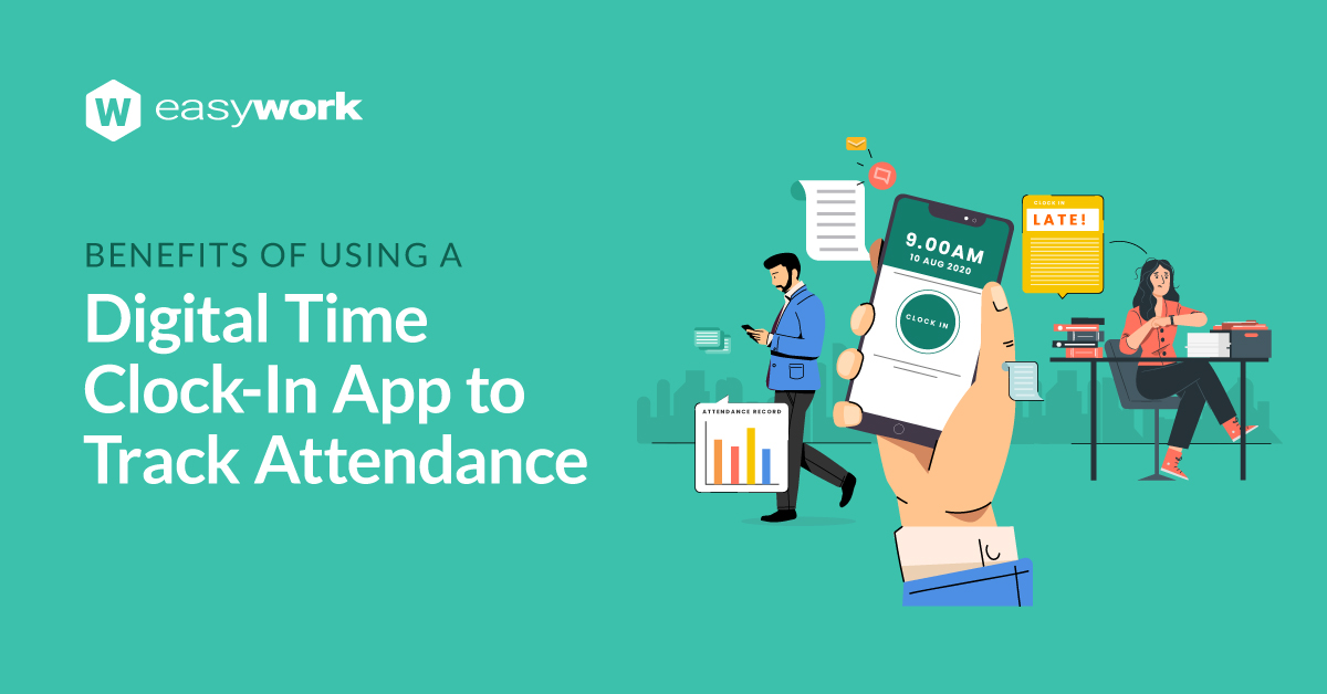 benefits of using a digital time clock-in app to track attendance
