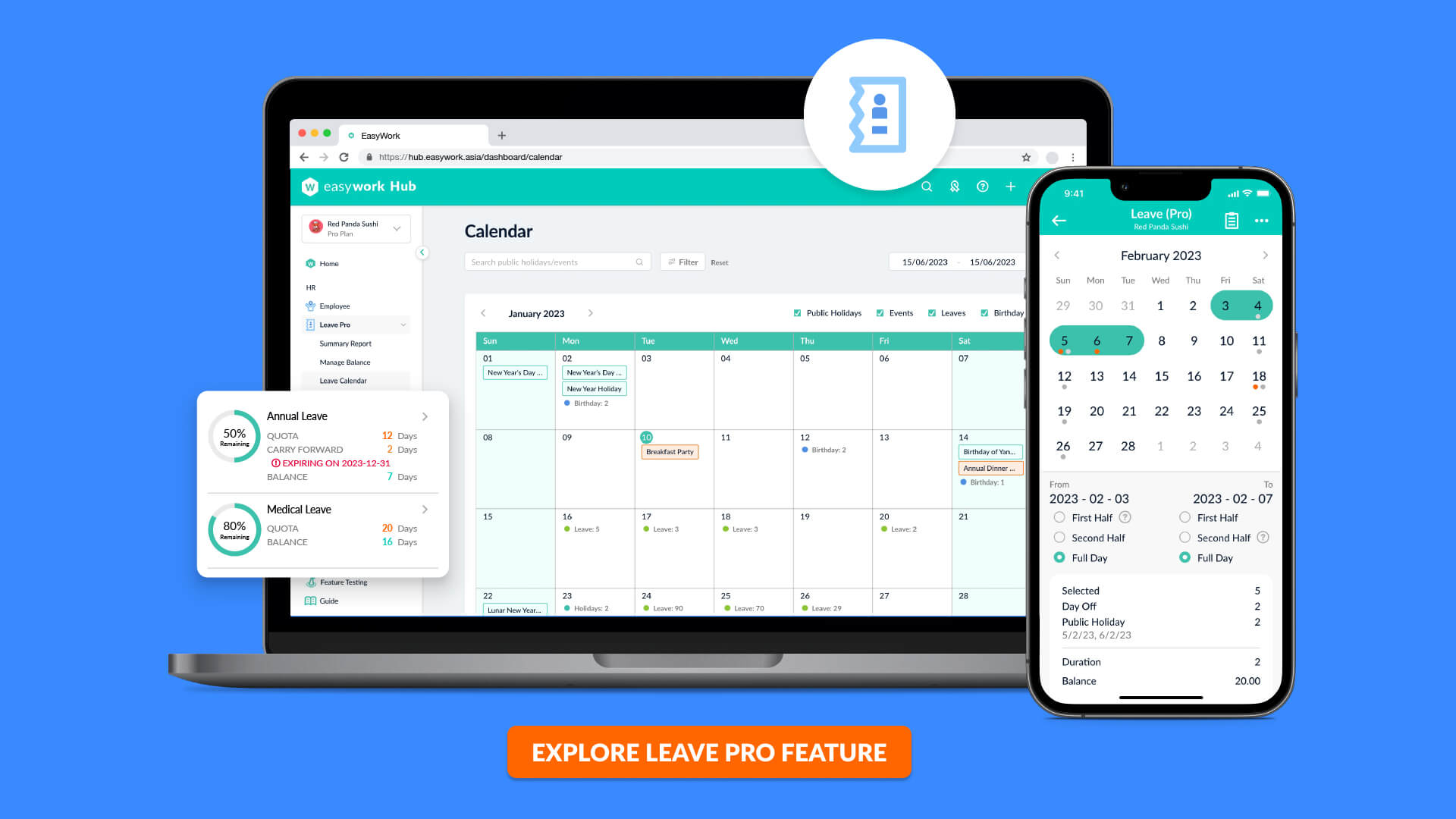 Explore EasyWork Leave Pro
